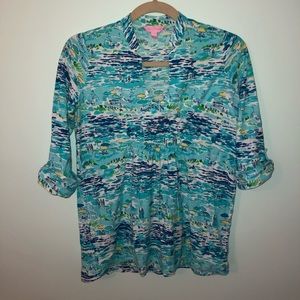 Lilly Pulitzer three quarter sleeve top